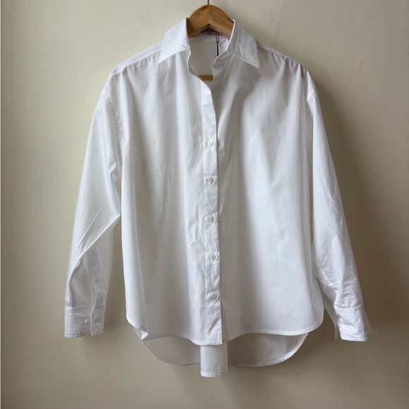 NWT Artiza Oversized Classic White Button-Up Shirt - Picture 5 of 12